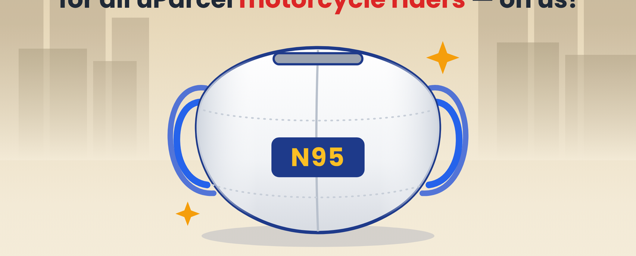Free N95 Masks for uParcel Motorcycle Riders During the Haze